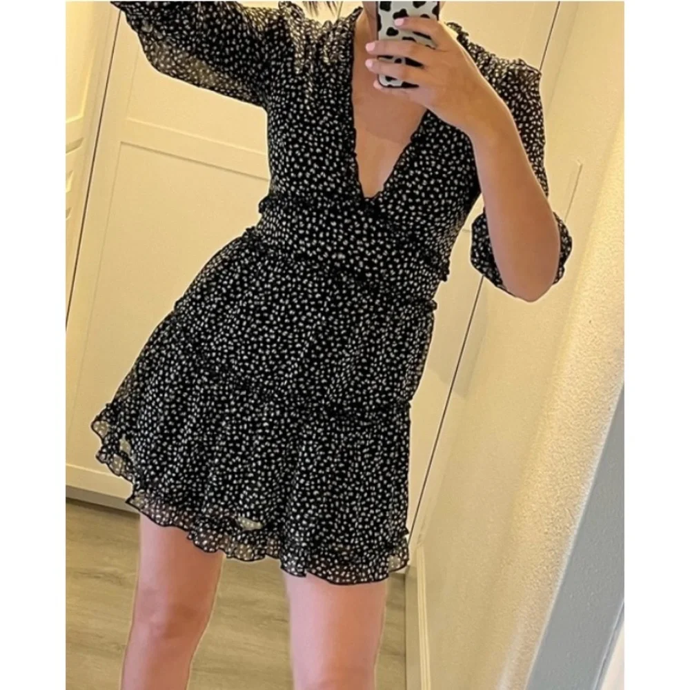 Francesca’s Dotted Ruffle Dress - Picture 2 of 2